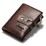 Чоловічий гаманець з натуральної шкіри. Шкіряний гаманець чоловічий портмоне зі шкіри Чорний, фото 5