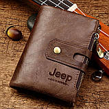 Чоловічий гаманець з натуральної шкіри. Шкіряний гаманець чоловічий портмоне зі шкіри Чорний, фото 7