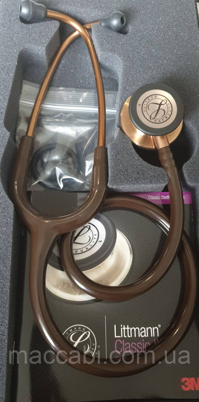 Стетоскоп серії Littmann Classic III™, шоколадний з бронзовою головкою NEW