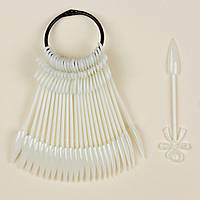 Палітра для лаку віяло на кільці 10 см 24 шт, матова