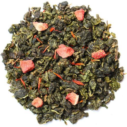 Напівферментований чай Оолонг із полуницею й малиною 1 кг, фото 1