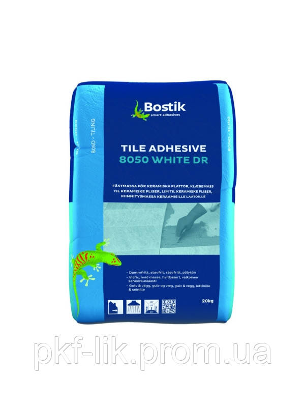 Клей для плитки BOSTIK 8050 White DR, 20 кг