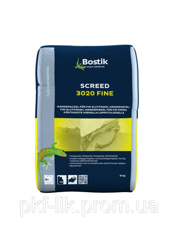 Суха шпаклівка для підлоги BOSTIK Handpackel Fine 3020, 15 кг