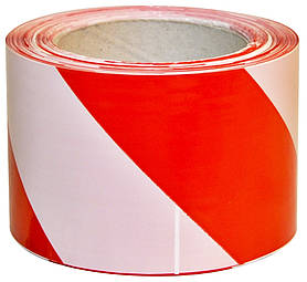 Стрічка сигнальна 100 м (червоно-біла)