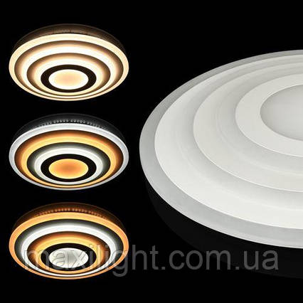 Стельовий Світильник світлодіодний (люстра) BIOM SMART ACRIL 80W С ПУЛЬТОМ Д/У SML-R24-80 коло, фото 1