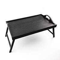 Дерев'яний прямокутний піднос-столик венге 53х33 см хрпс1111чу