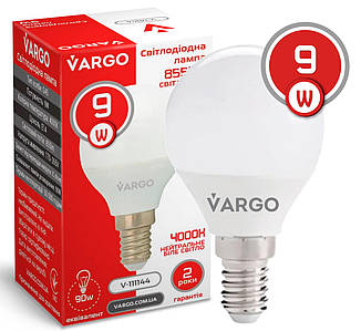 LED лампа G45 9W E14 4000K VARGO