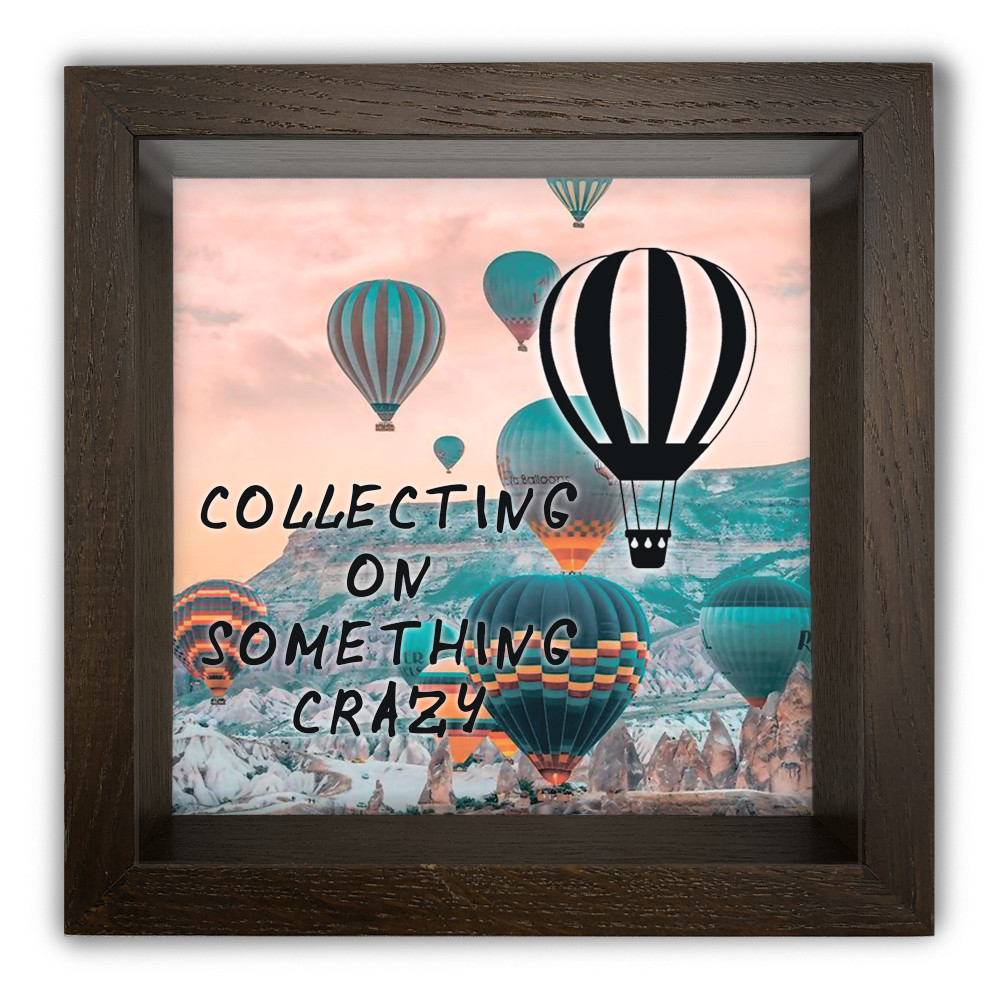 Дерев'яна копілка (скарбничка) 20х20 см Collecting for something crazy хркп0012ка, фото 1