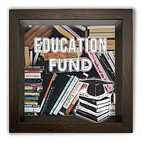 Дерев'яна копілка (скарбничка) 20х20 см Education fund хркп0013ка