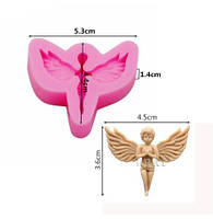 Молд силіконовий "Ангелок" - розмір всієї форми 4,5*5,5см, силікон