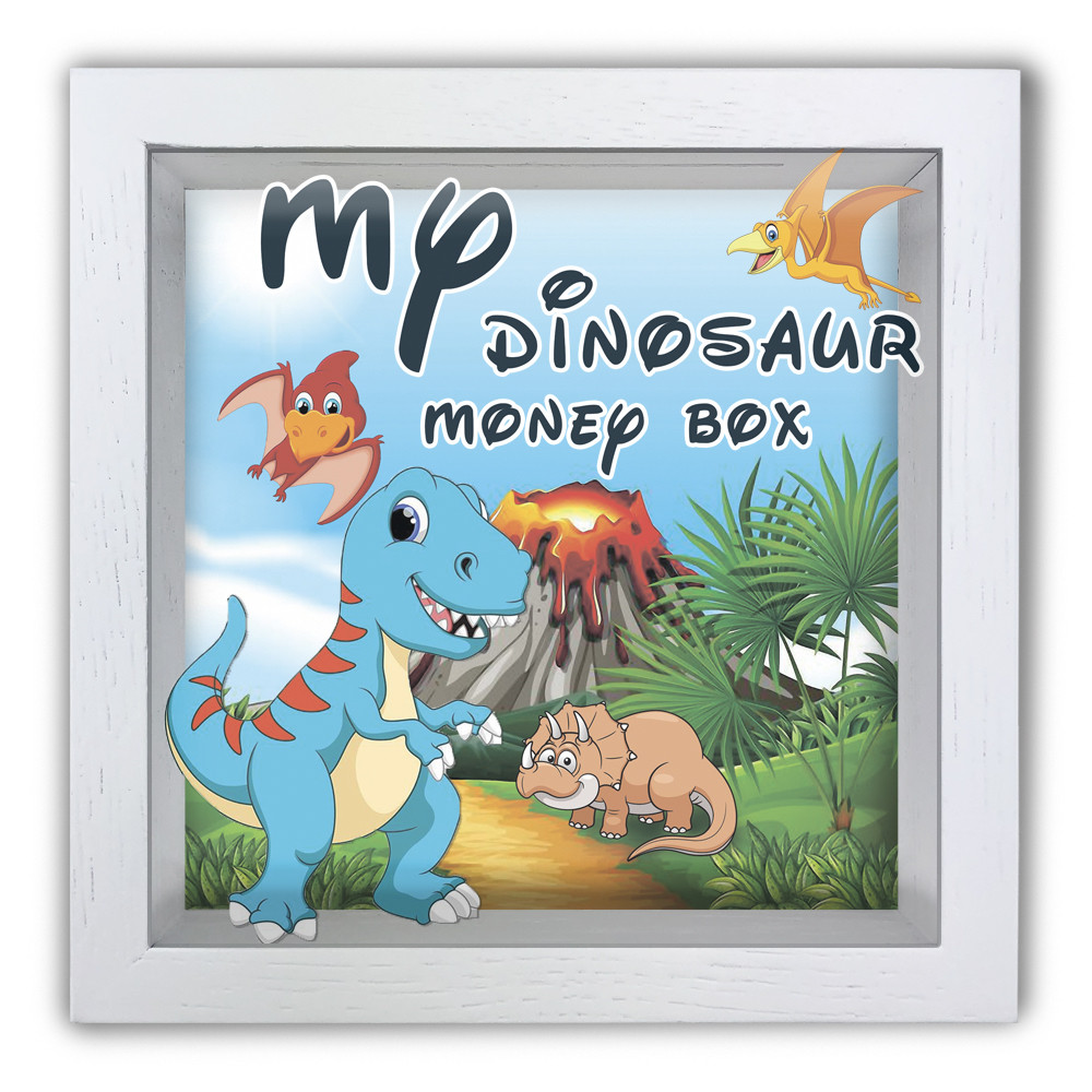 Дерев'яна копілка (скарбничка) 20х20 см My dinosaur money box хркп0011ба, фото 1