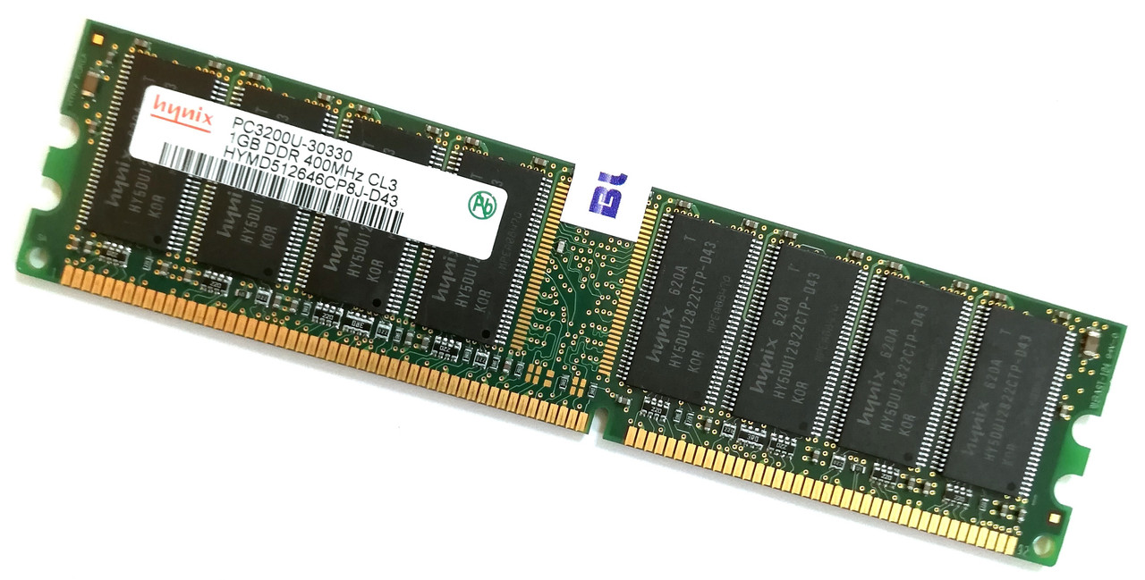 Оперативна пам'ять Hynix DDR 1Gb 400MHz 3200U CL3 (HYMD512646CP8J-D43) Б/В