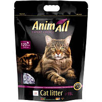 Силикагелевый наполнитель AnimAll Premium Кристаллы аметиста для котов, 15 л (6.7 кг)