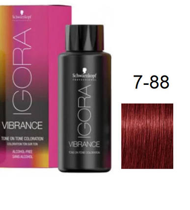 Фарба для волосся Schwarzkopf igora Vibrance безаміачна 7-88 Середньо -русявий червоний екстра 60 мл, фото 1