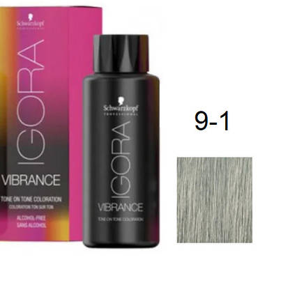 Фарба для волосся Schwarzkopf igora Vibrance безаміачна 9-1 Світлий блондин сандре 60 мл, фото 1