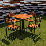 Комплект садових меблів "Ріо" стіл (80*80) + 2 стільці Тік, фото 5