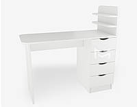 Маникюрный стол белый М121. Столик для мастера маникюра в салон красоты и дом.