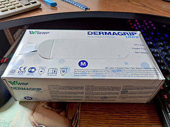 Рукавички латексні Dermagrip ULTRA, WRP (Дермагрип ) 100шт./уп. M