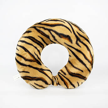 Подушка ріжок підголівник Тигровий принт