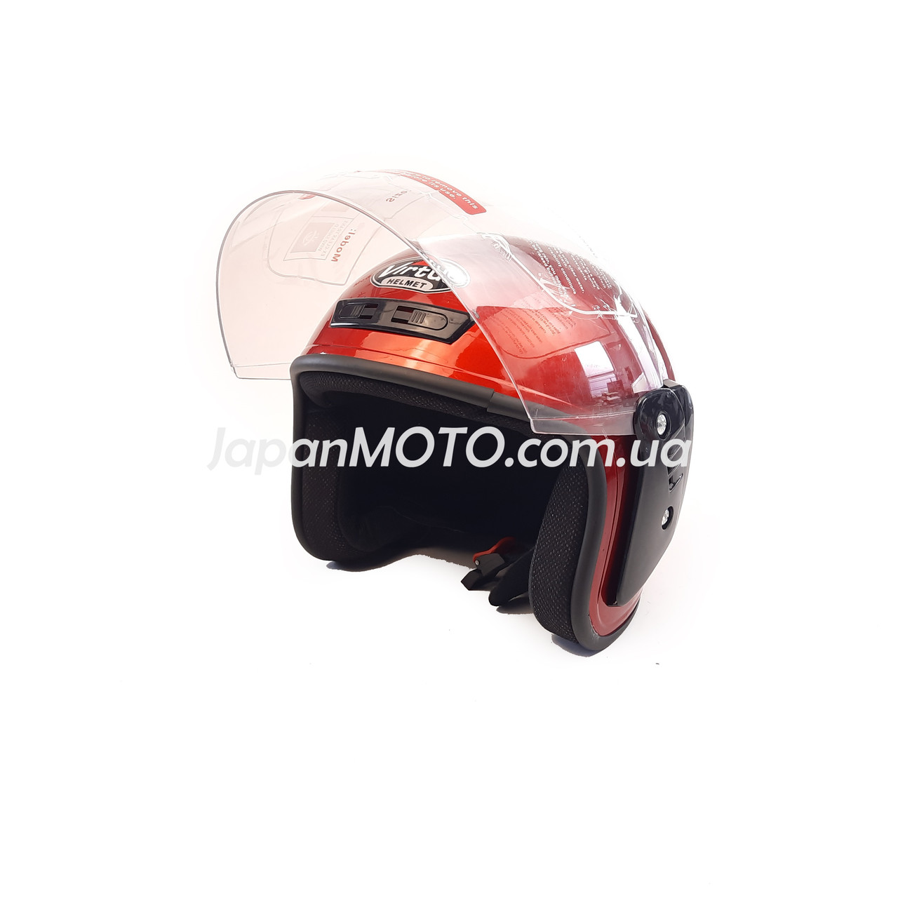 Шлем открытый B-201 (красный) ТАТА - фото 2 - id-p639928725