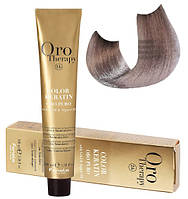 Крем-краска безаммиачная для волос Fanola Oro Therapy №10/21 Platinum blonde violet ash 100 мл (9484Qu)