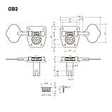 Колки для бас-гітари GOTOH GB2 L N, фото 3