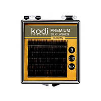 Ресницы для наращивания, черные Kodi Professional №В.0.12 6 рядов: 11-2; 12-2; 13-2 (7162Qu)