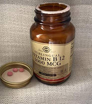 Вітамін Б12 (Ціанокобаламін) Солгар Solgar Sublingual Vitamin B-12 1000 250 таб mcg, фото 6