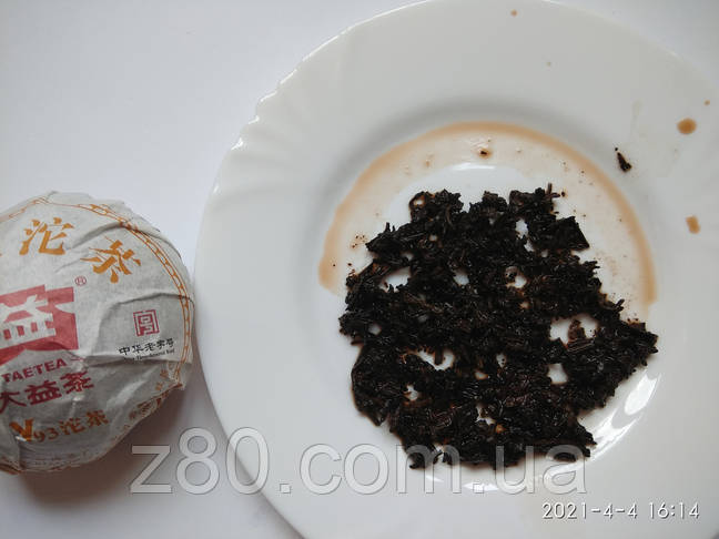 Чай чорний, ферментований 2018 р. Dayi V93 шу-пуер точа 100г, фото 3