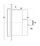 Манометр фланцевий (гліцериновий) DN 63 G 1/4" 100 bar, фото 5