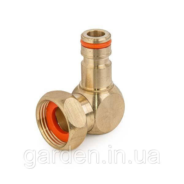 Адаптер кутовий латунний на кран, поворотний, з внутрішньою різьбою 3/4", BRASS, BR-2134, фото 1