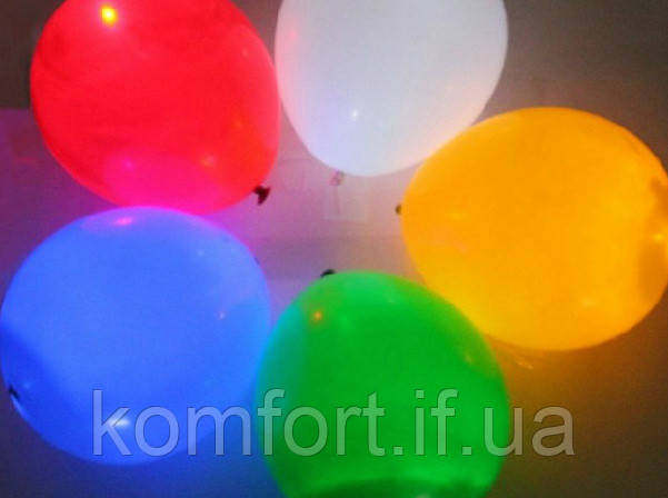 Повітряні кульки з LED підсвічуванням (набір 5шт)
