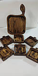 Дерев'яний посуд. Дерев'яний набір. Дерев'яні тарілки. Чайний набір., фото 2