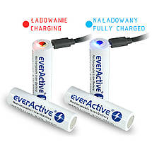 Аккумулятор 18650 Li-Ion everActive 18650USB-3.7-3200, microUSB, 3200mAh, 7A, 4.2/3.7/2.5V, защита Case, фото 6