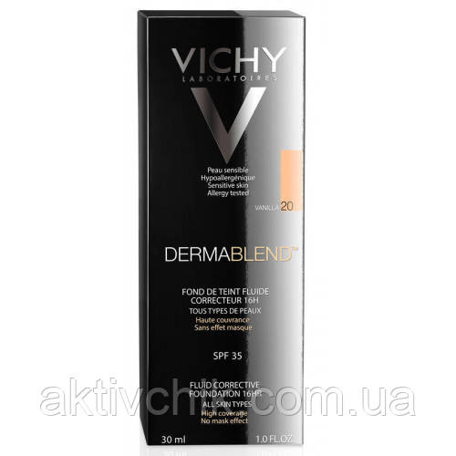 Тональний флюїд для обличчя Vichy Dermablend коригуючий відтінок 35, 30 мл