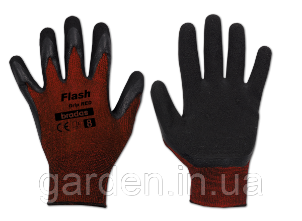 Рукавички захисні FLASH GRIP RED латекс, розмір 9, RWFGRD9