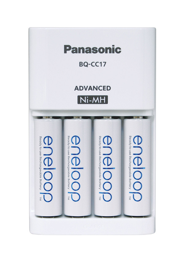 Зарядний пристрій Panasonic BQ-CC17+3MCCE (K-KJ17MCC40E), AA/AAA, Eneloop ready, LED-індикатор, чотириканал