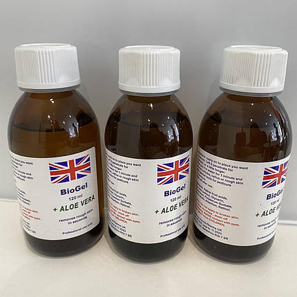 Набір Біогель для педикюру з алое віра (60мл - 3 шт., 120 мл-2шт), фото 2