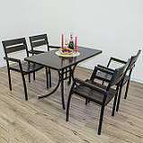 Комплект садових меблів "Стелла" стіл (160*80) + 6 стільців Венге, фото 5