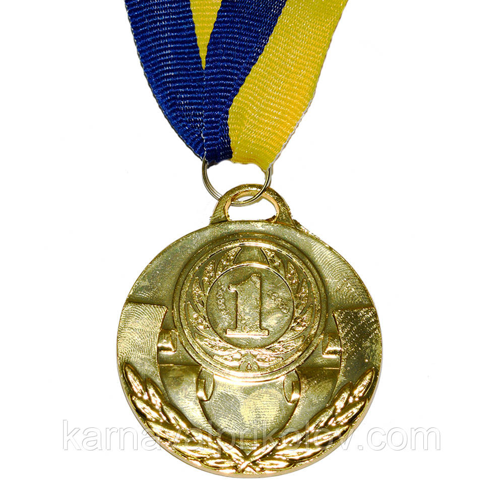 Медаль наградная 43508 Д5см 1 место Золото - фото 1 - id-p612275316