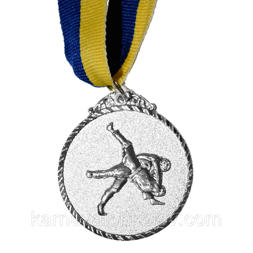 Медаль наградная 43526 Единоборства Д5см Серебро - фото 1 - id-p1157362806