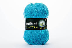 Пряжа напіввовняна VITA Brilliant, Color No.4993 яскрава бірюза