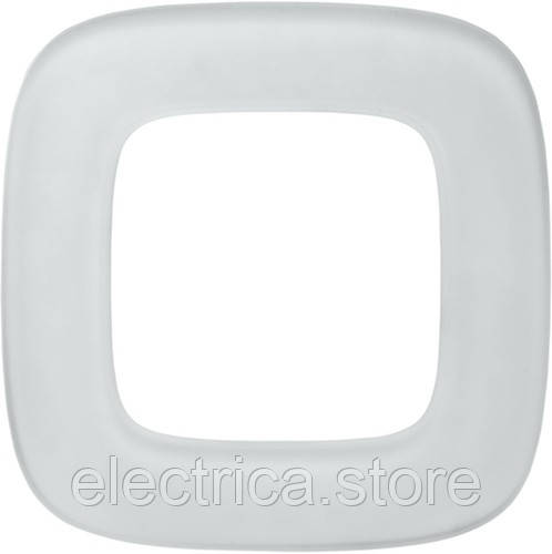 Рамка 1-постова Valena ALLURE біле скло 755541, фото 1