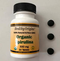 Спіруліна Healthy Origins Organic Spirulina 500 mg 30 табл, фото 2