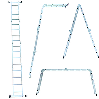 Лестница многоцелевая 4×4 (алюминиевая) FLORA (5031324)