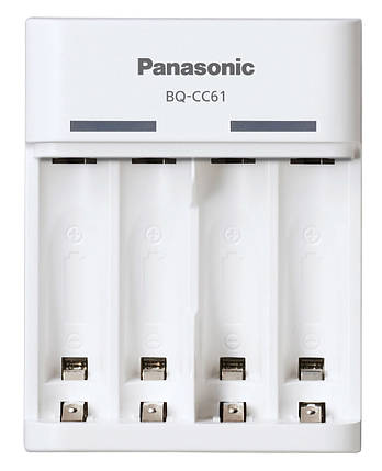Зарядний пристрій Panasonic BQ-CC61E (BQ-CC61USB), AA/AAA, Eneloop ready, LED-індикатор, двоканальний, фото 1
