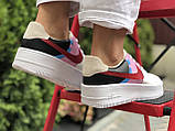 Кросівки жіночі Nike Air Force 1 шкіряні Білий/Бежевий/Рожевий, фото 5