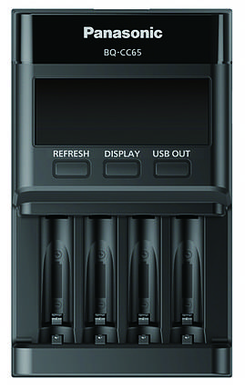 Зарядний пристрій Panasonic BQ-CC65, AA/AAA, Eneloop ready, LCD-індикатор, 4 канали, 3.2/1.2A, USB, Blister, фото 3