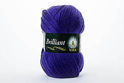 Пряжа напіввовняна VITA Brilliant, Color No.5105 темно-фіолетовий