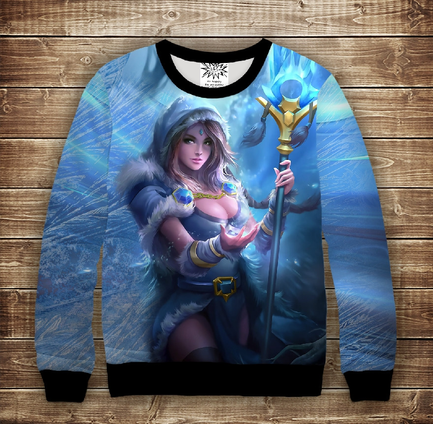 Світшот з 3D принтом на тему World of warcraft Crystal Maiden ВСІ Розміри, фото 1